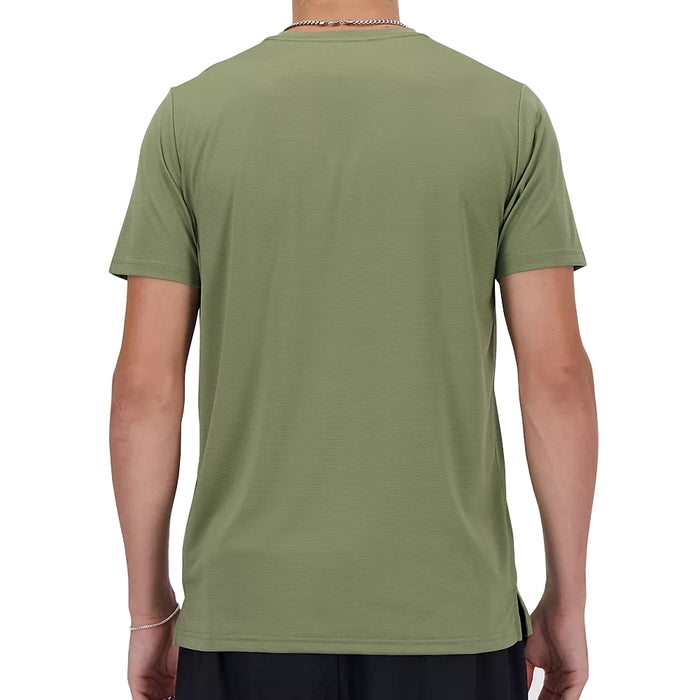 New Balance Camiseta Run Hombre Olive