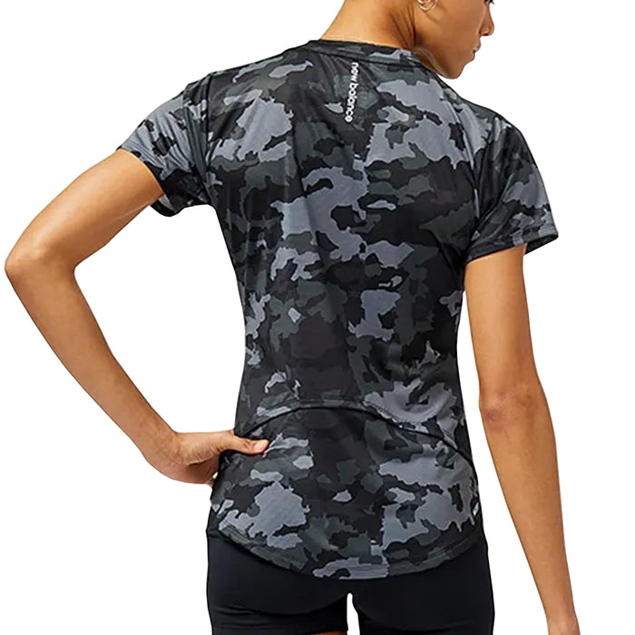 New Balance Blusa Accelerate Mujer Camo Black