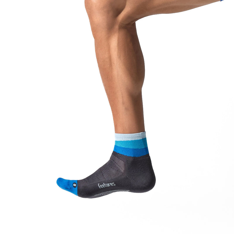 Feetures Elite Light Cushion Quarter Black Blue