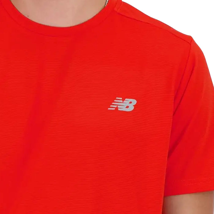 New Balance Camiseta Run Hombre Red