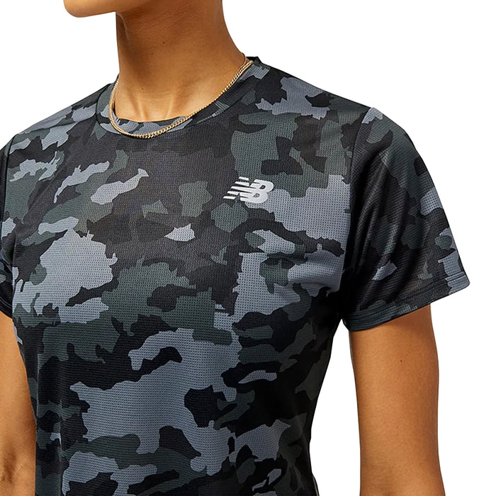 New Balance Blusa Accelerate Mujer Camo Black