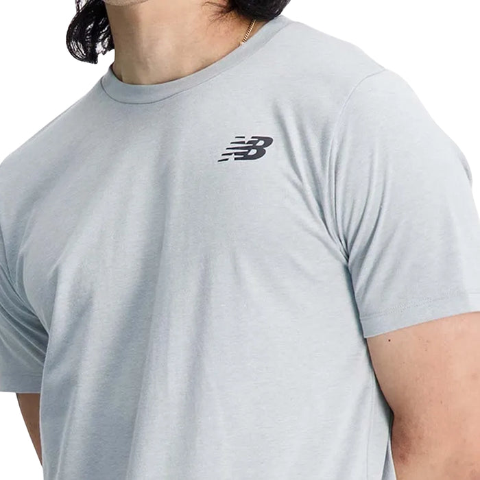 New Balance Camiseta Tenacity Heathertech Hombre Gris