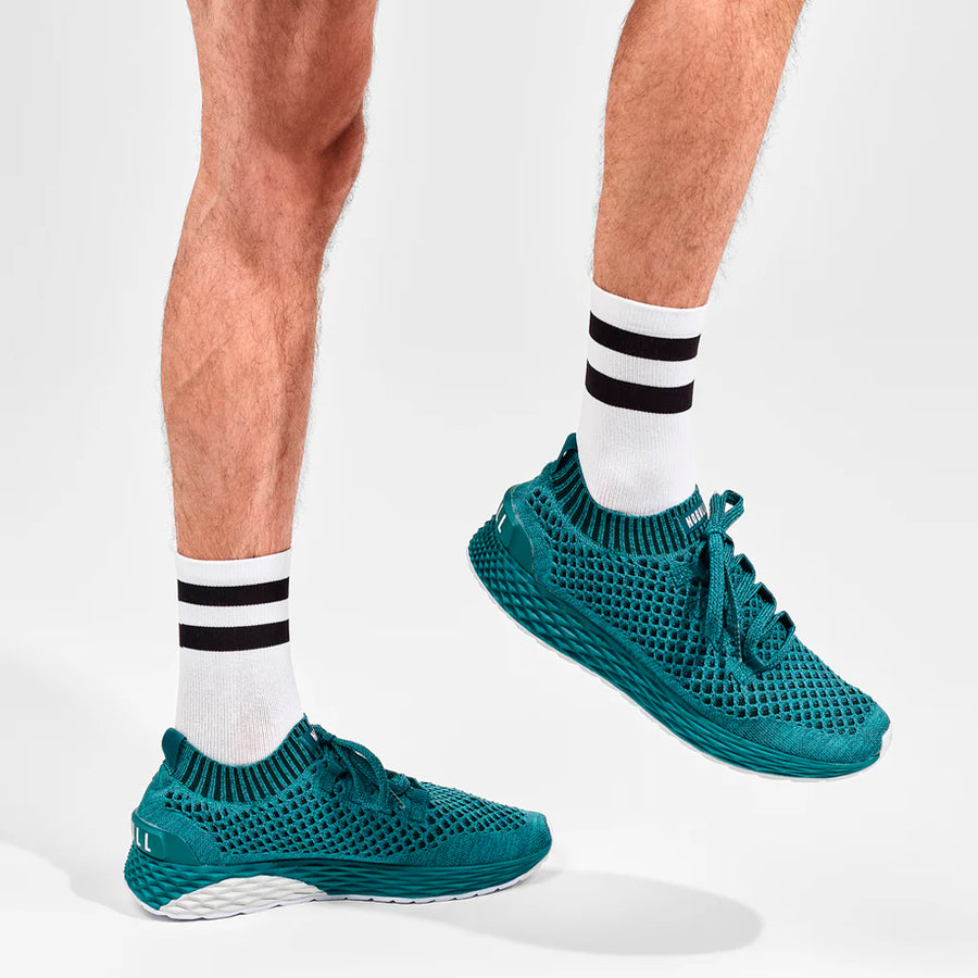 Feetures Elite Light Cushion Mini Crew White Stripe
