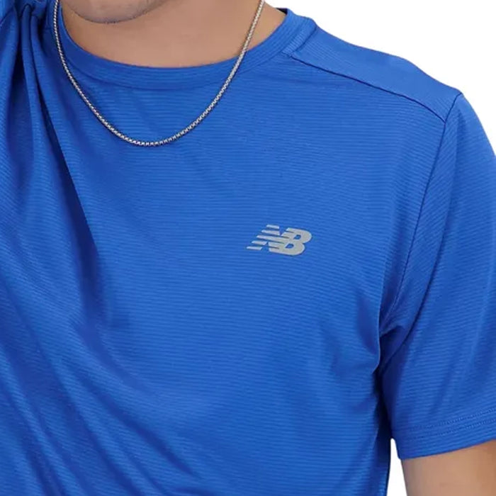 New Balance Camiseta Run Hombre Azul