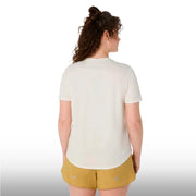 Asics Blusa Fujitrail Logo Short Sleeve Top Mujer Cream