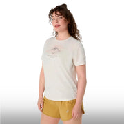 Asics Blusa Fujitrail Logo Short Sleeve Top Mujer Cream