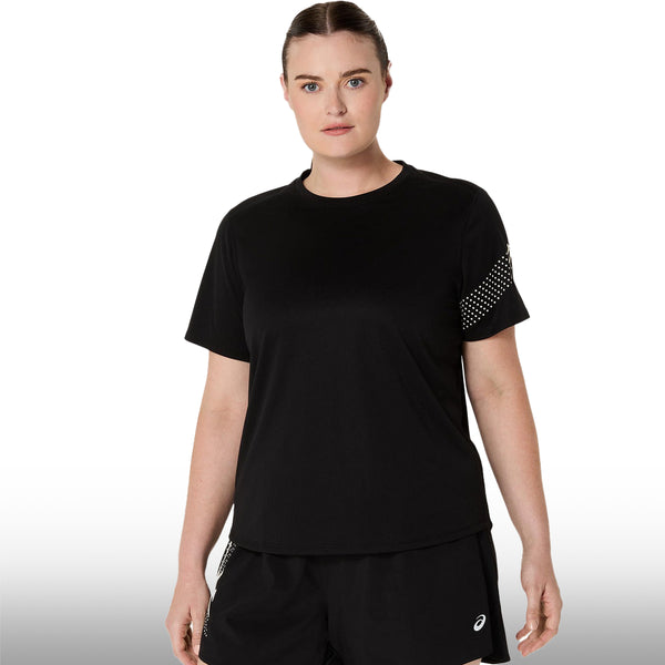 Asics Blusa Icon SS Mujer Performance Black