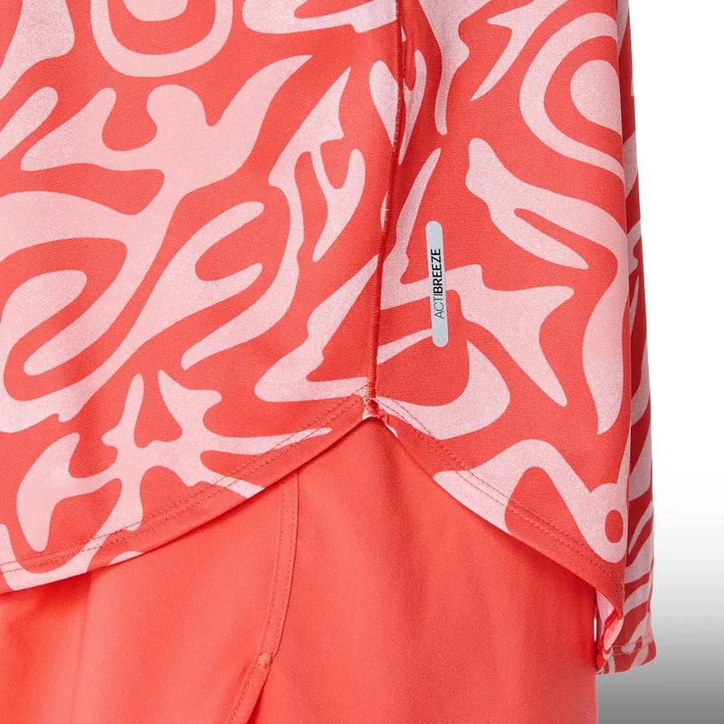 Asics Blusa Road All Over Print Coral Reef