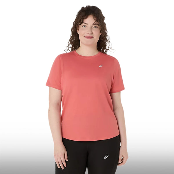 Asics Blusa Silver SS Mujer Dark Pink Clay