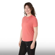 Asics Blusa Silver SS Mujer Dark Pink Clay