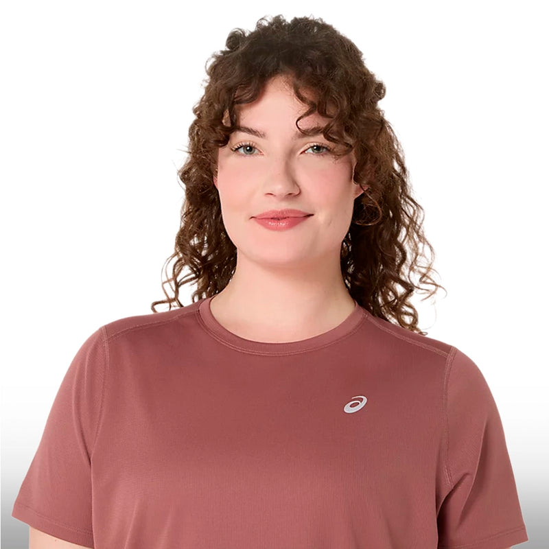 Asics Blusa Silver SS Mujer Rubble Red