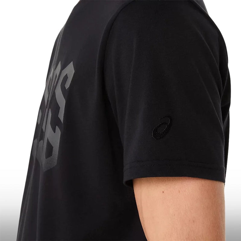 Asics Camiseta HEX Graphic Cotton Blend Tee Hombre Performance Black