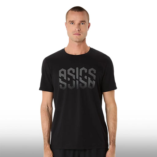 Asics Camiseta HEX Graphic Cotton Blend Tee Hombre Performance Black