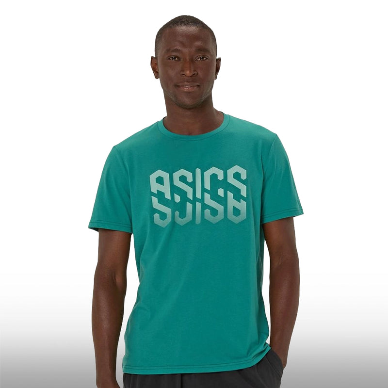 Asics Camiseta HEX Graphic Cotton Blend Tee Hombre Rainy Lake
