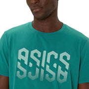 Asics Camiseta HEX Graphic Cotton Blend Tee Hombre Rainy Lake