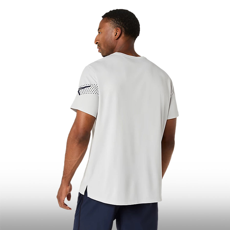 Asics Camiseta Icon SS Hombre Cloud Grey Midnight
