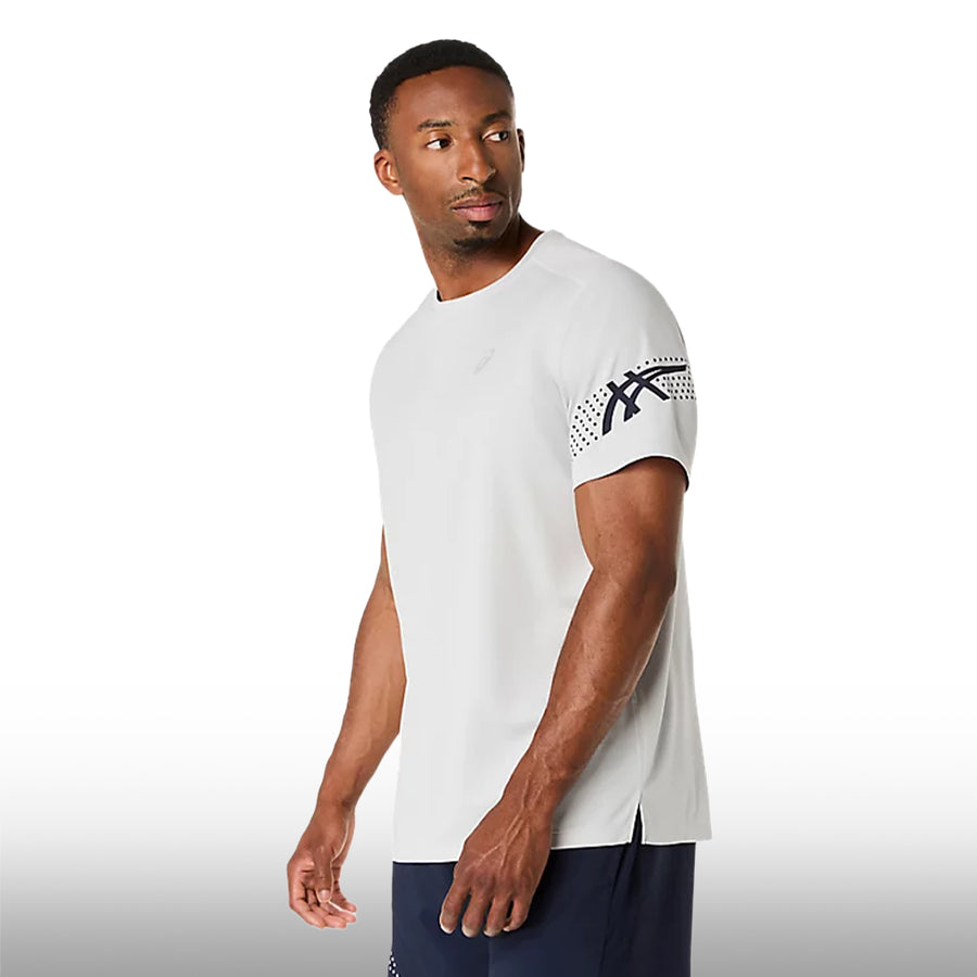Asics Camiseta Icon SS Hombre Cloud Grey Midnight