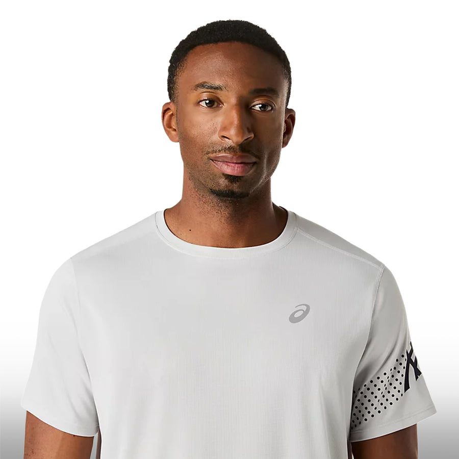 Asics Camiseta Icon SS Hombre Cloud Grey Midnight