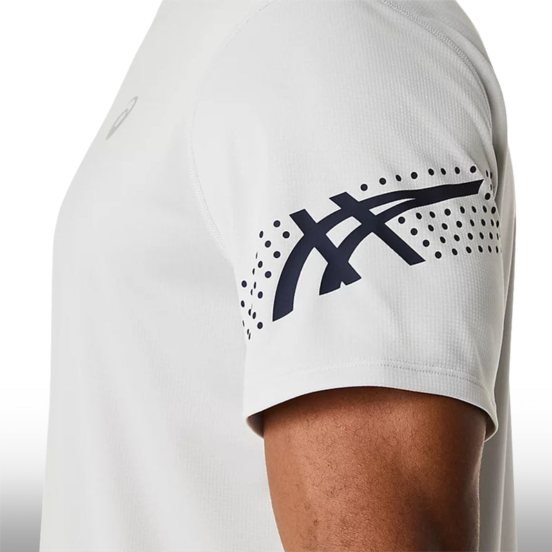 Asics Camiseta Icon SS Hombre Cloud Grey Midnight