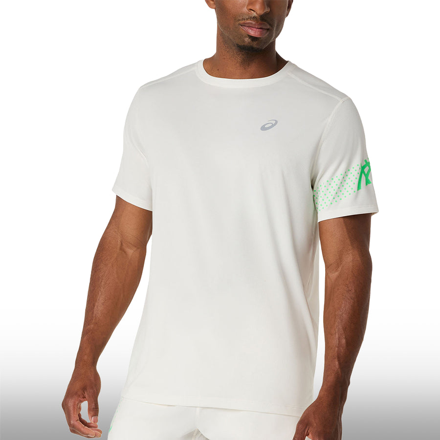 Asics Camiseta Icon SS Hombre Cream Vital Green