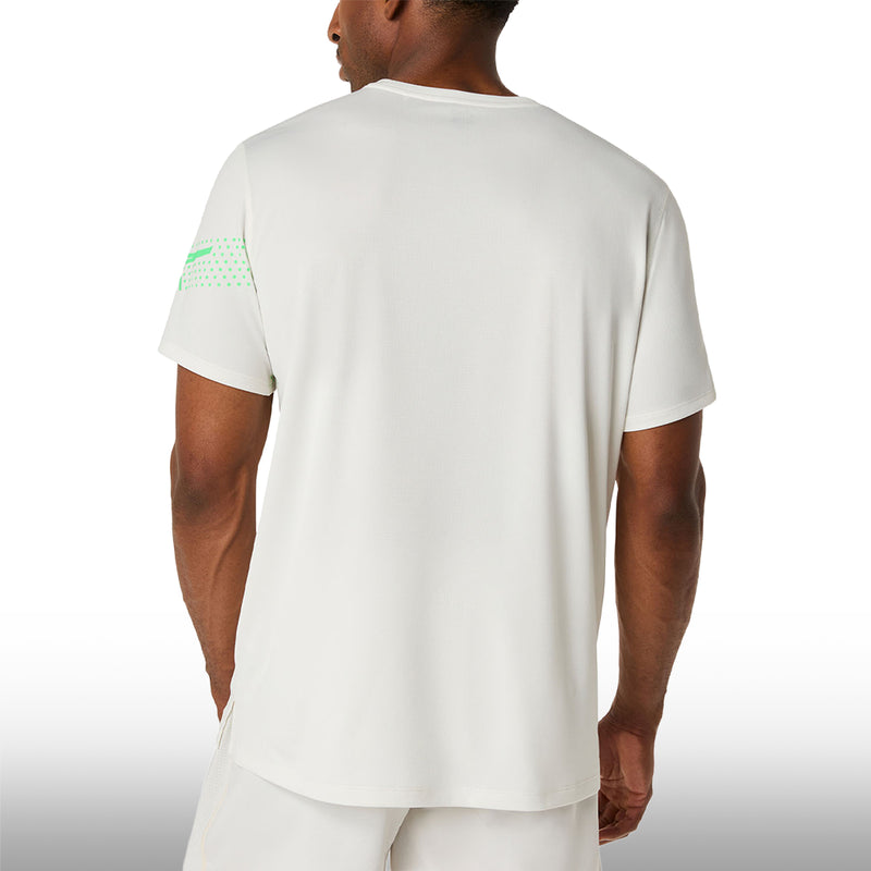 Asics Camiseta Icon SS Hombre Cream Vital Green