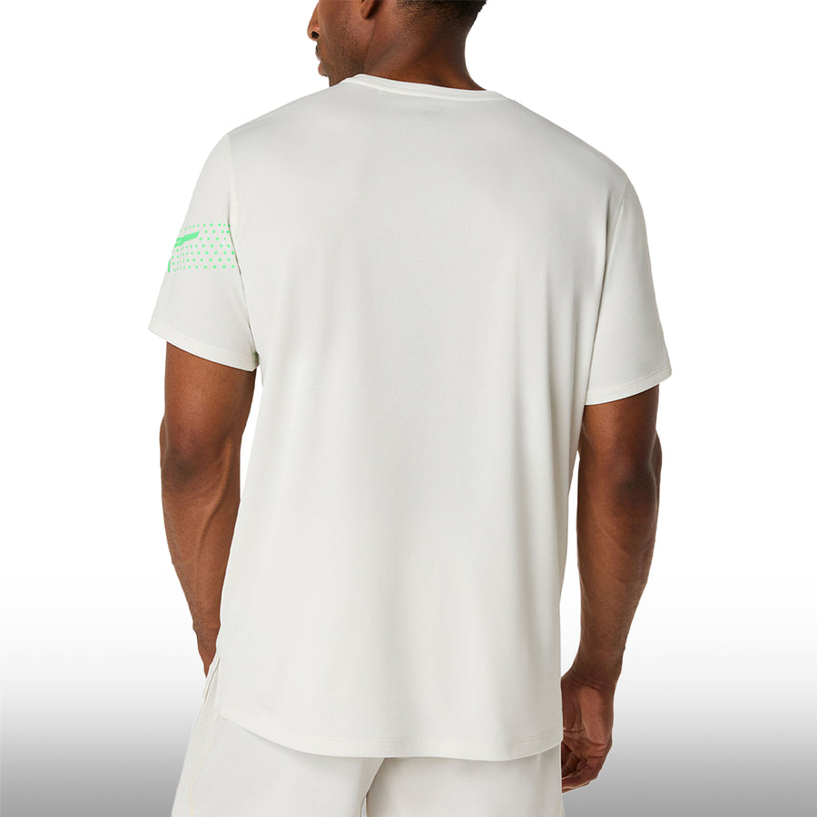 Asics Camiseta Icon SS Hombre Cream Vital Green