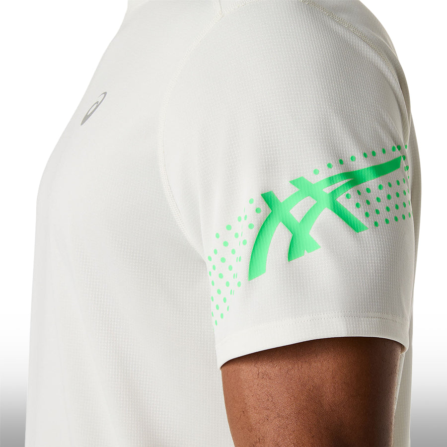 Asics Camiseta Icon SS Hombre Cream Vital Green