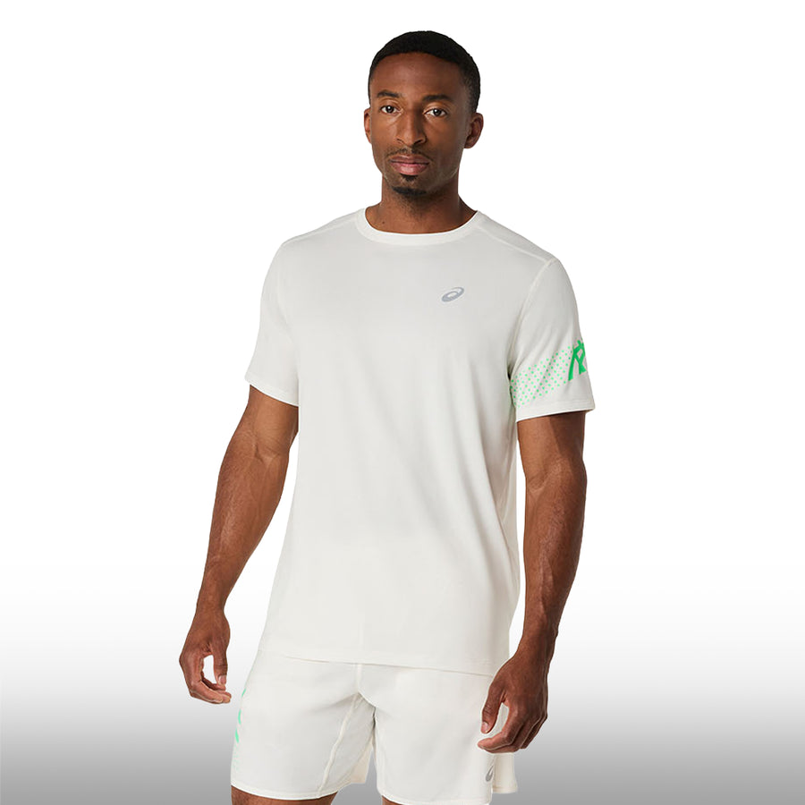 Asics Camiseta Icon SS Hombre Cream Vital Green