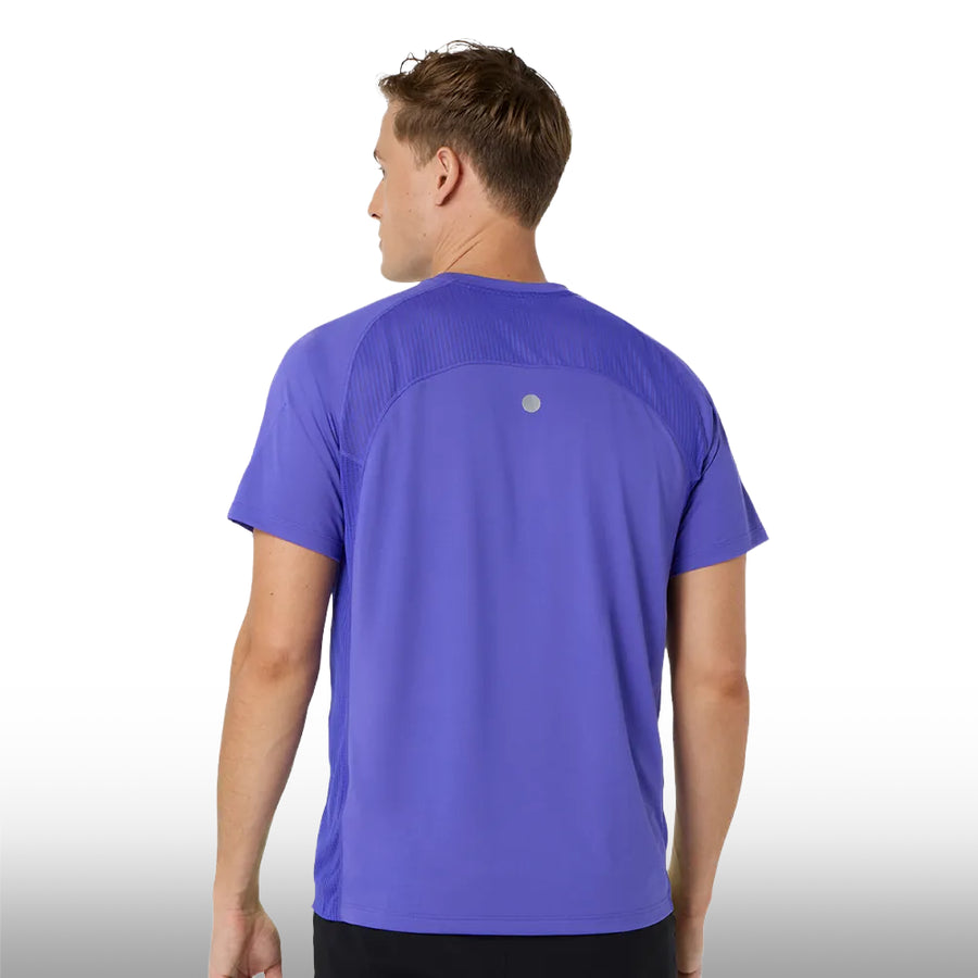 Asics Camiseta Road Fade Ss Top Hombre Cobalt Burst Illuminate Green