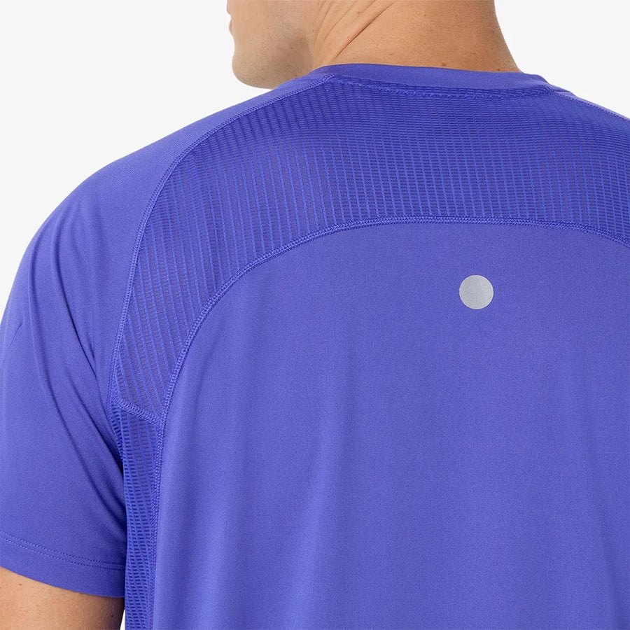 Asics Camiseta Road Fade Ss Top Hombre Cobalt Burst Illuminate Green