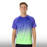 Asics Camiseta Road Fade Ss Top Hombre Cobalt Burst Illuminate Green