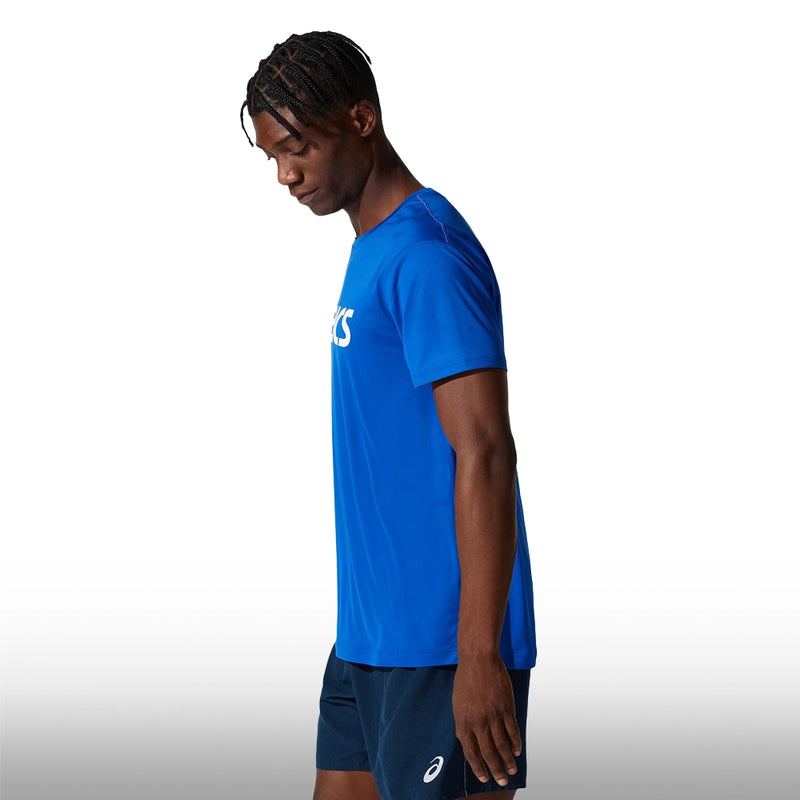 Asics Camiseta Silver SS Top Hombre Blue Brilliant White