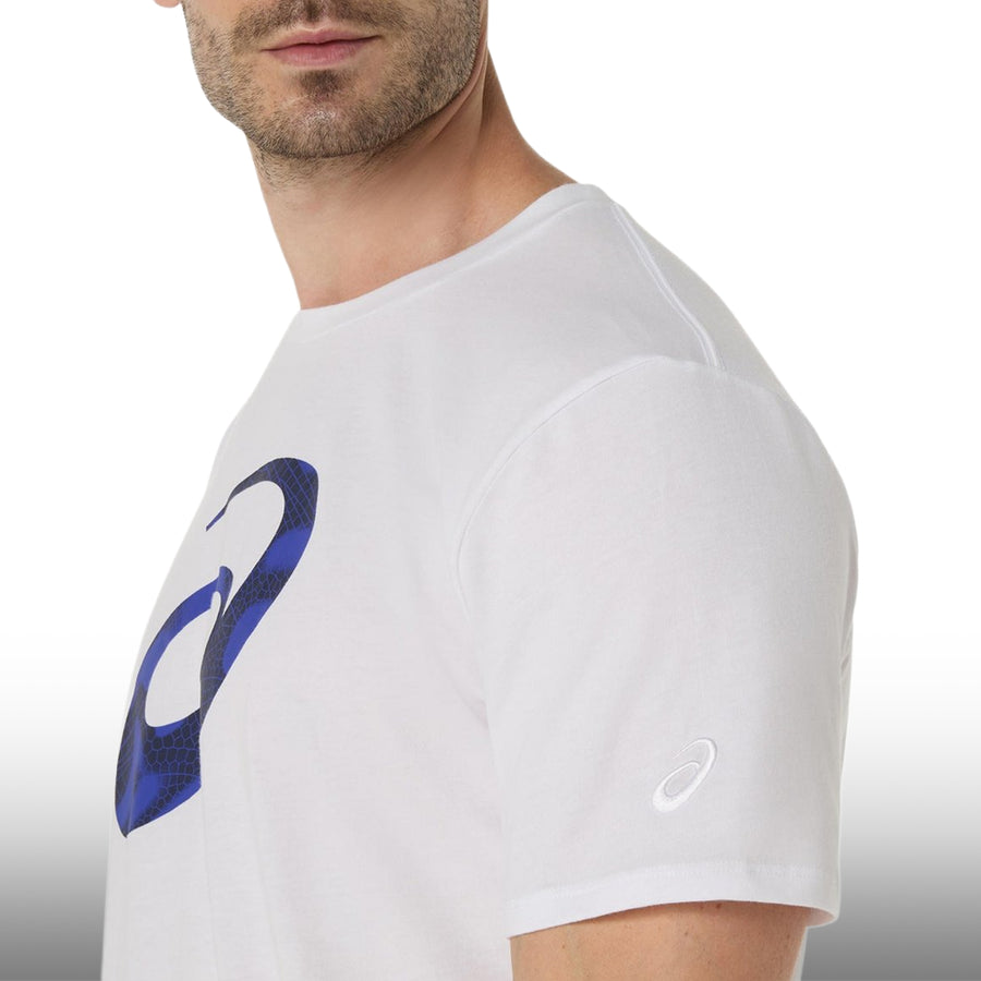 Asics Camiseta Spiral Logo Graphic Cotton Blend Tee Brilliant White