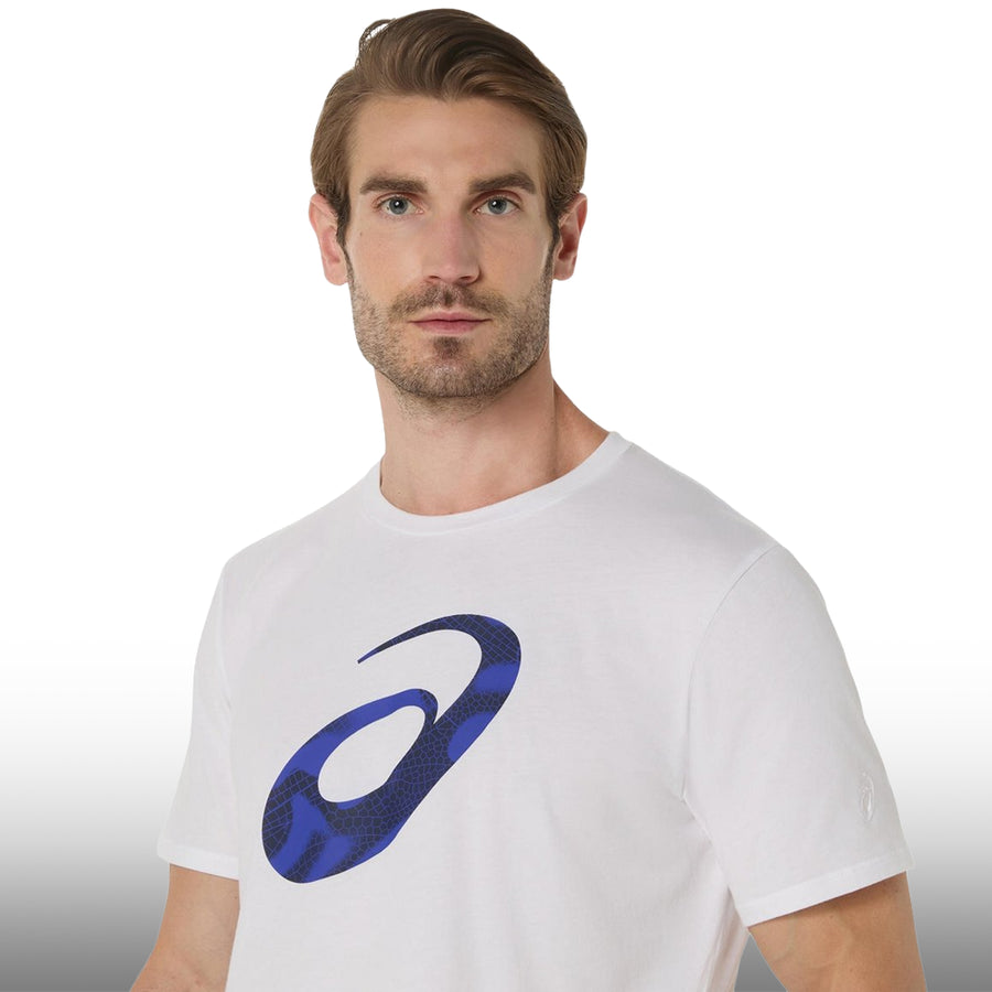 Asics Camiseta Spiral Logo Graphic Cotton Blend Tee Brilliant White