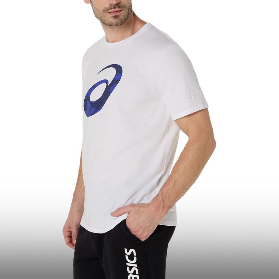 Asics Camiseta Spiral Logo Graphic Cotton Blend Tee Brilliant White