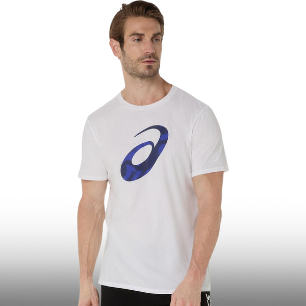 Asics Camiseta Spiral Logo Graphic Cotton Blend Tee Brilliant White