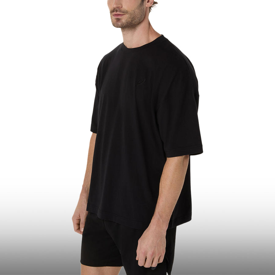 Asics Camiseta Spiral Relaxed Fit Embroidery Tee Performance Black