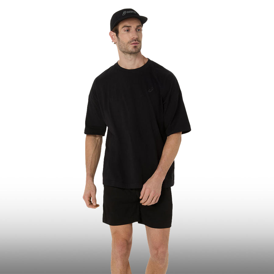 Asics Camiseta Spiral Relaxed Fit Embroidery Tee Performance Black