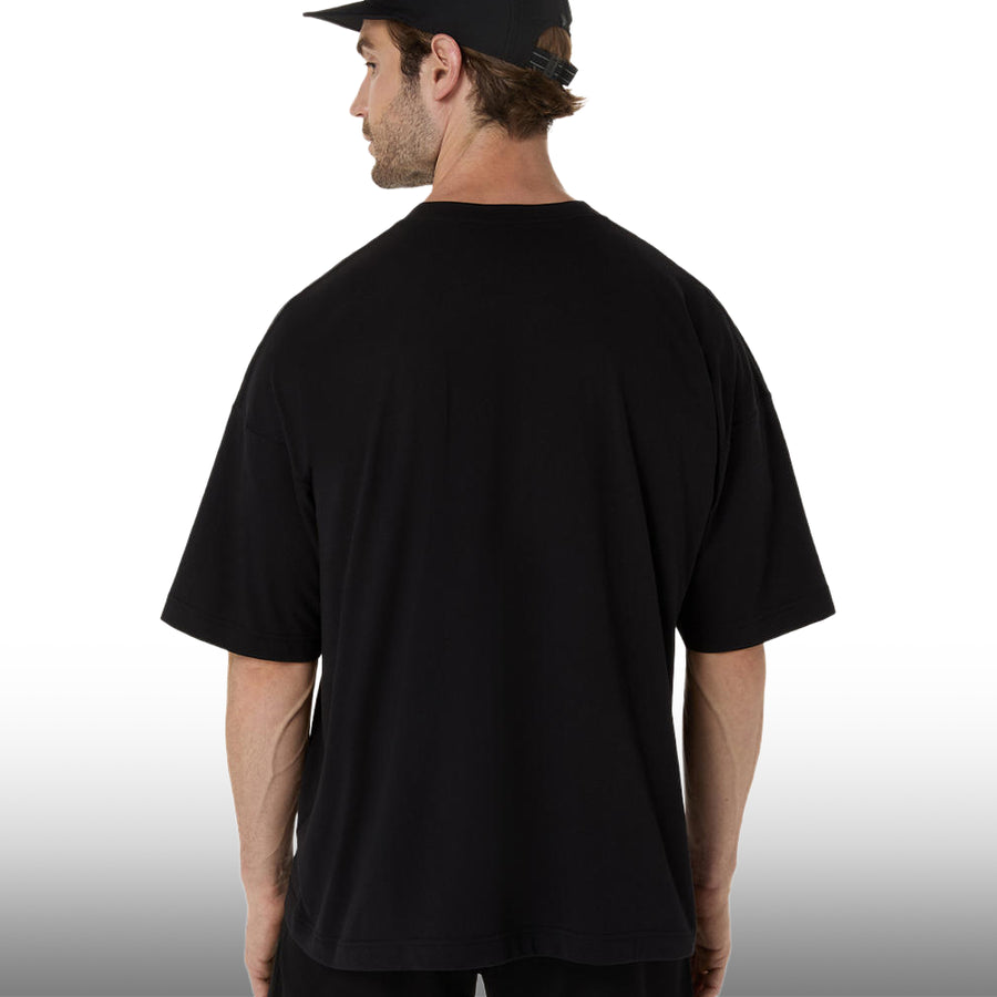 Asics Camiseta Spiral Relaxed Fit Embroidery Tee Performance Black