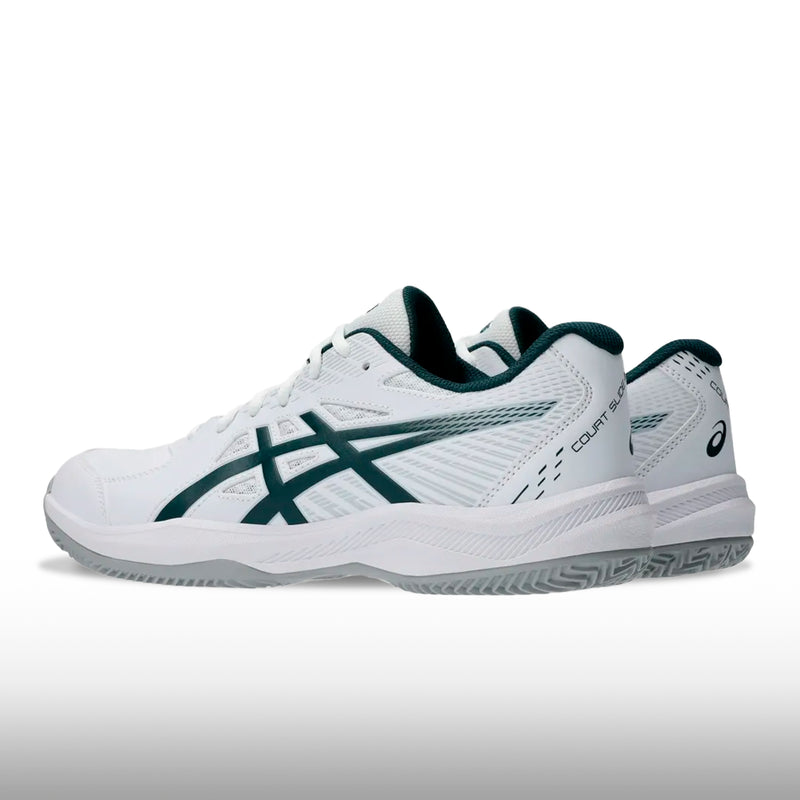 Asics Court Slide 4 Clay OC Hombre White Saxon Green