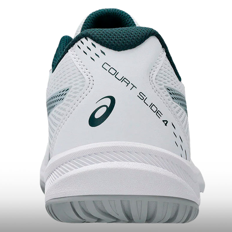 Asics Court Slide 4 Hombre White Saxon Green