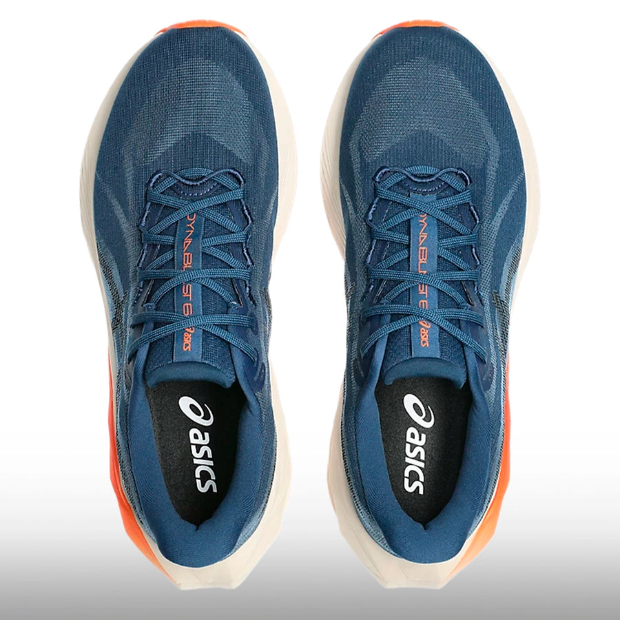 Asics Dynablast 6 Hombre Independence Blue Cherry Tomato