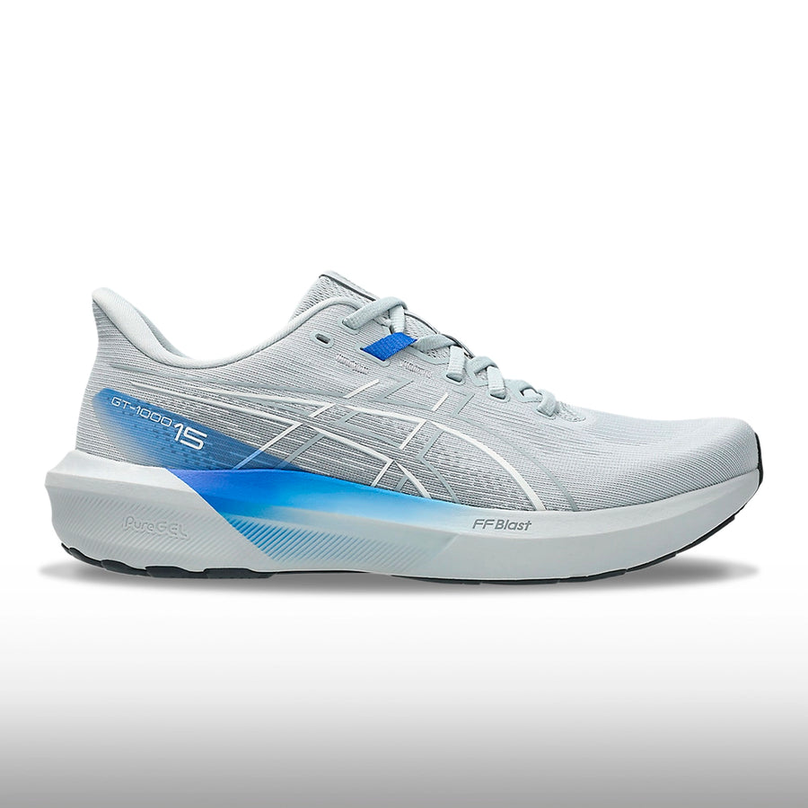 Asics GT 1000 15 Hombre Piedmont Grey Neon Blue