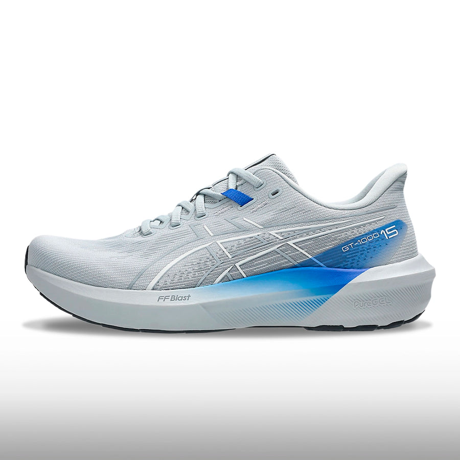 Asics GT 1000 15 Hombre Piedmont Grey Neon Blue