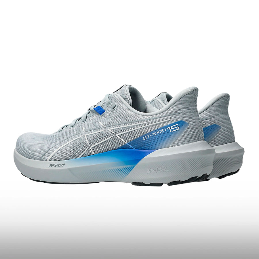 Asics GT 1000 15 Hombre Piedmont Grey Neon Blue