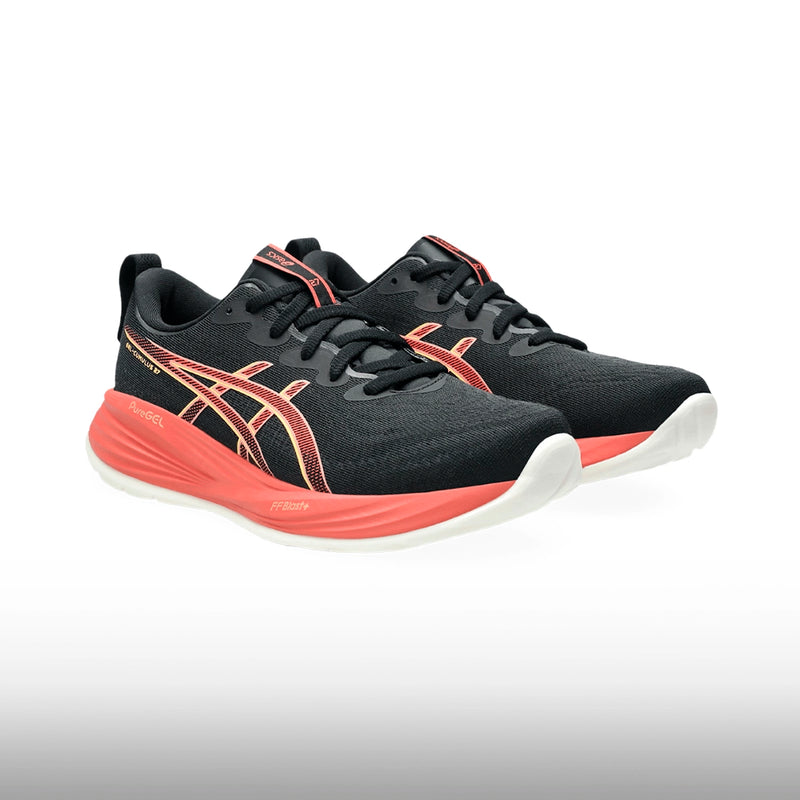 Asics Gel Cumulus 27 Mujer Black Orange Glow