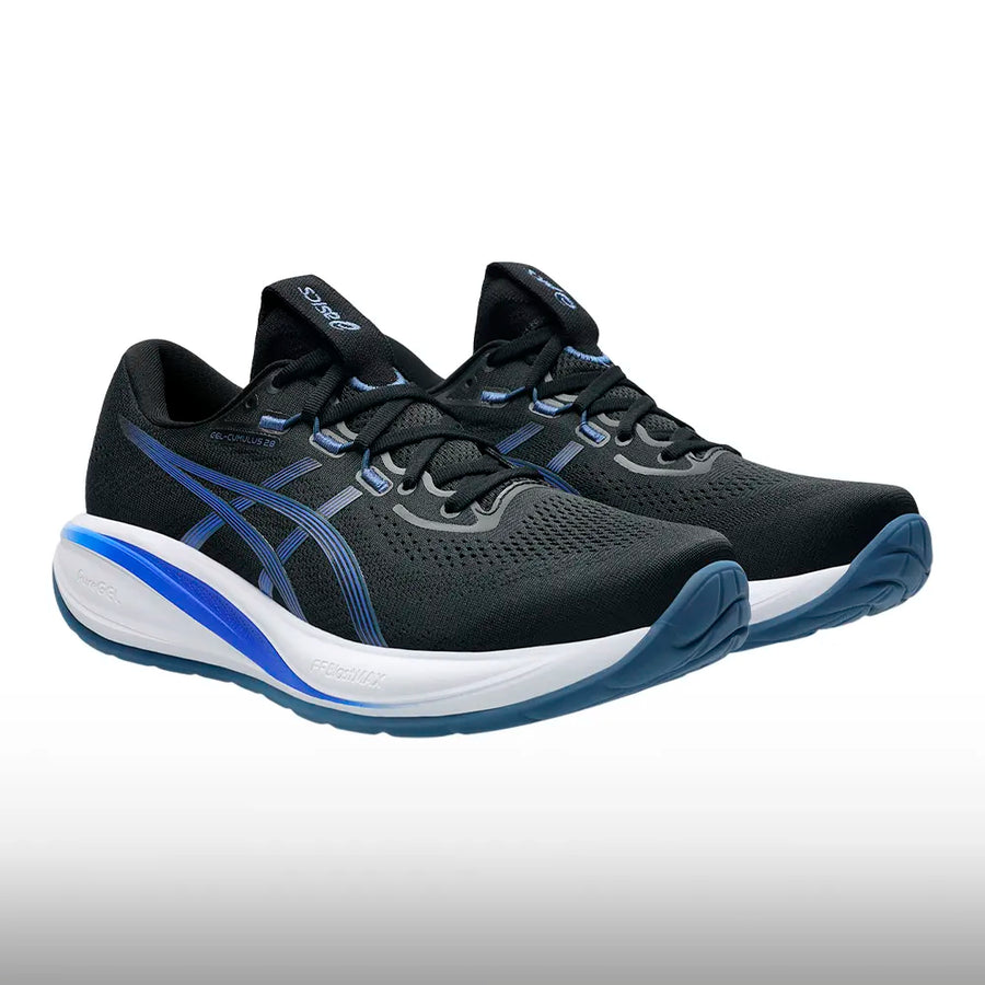 Asics Gel Cumulus 28 Hombre Black Neon Blue