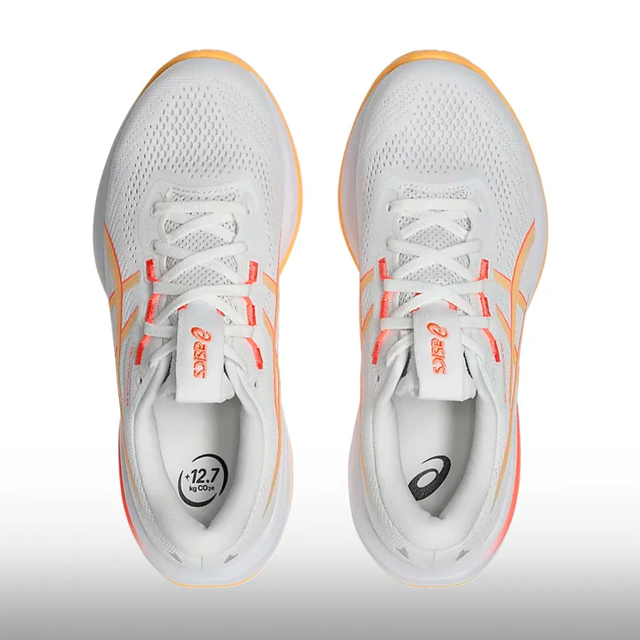 Asics Gel Cumulus 28 Mujer White Orange Glow
