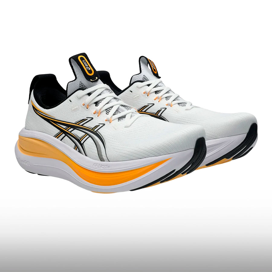 Asics Gel Nimbus 28 Hombre White Stadium Orange