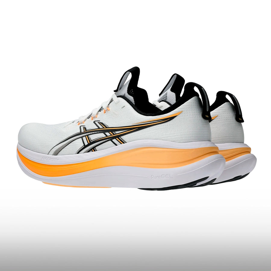 Asics Gel Nimbus 28 Hombre White Stadium Orange